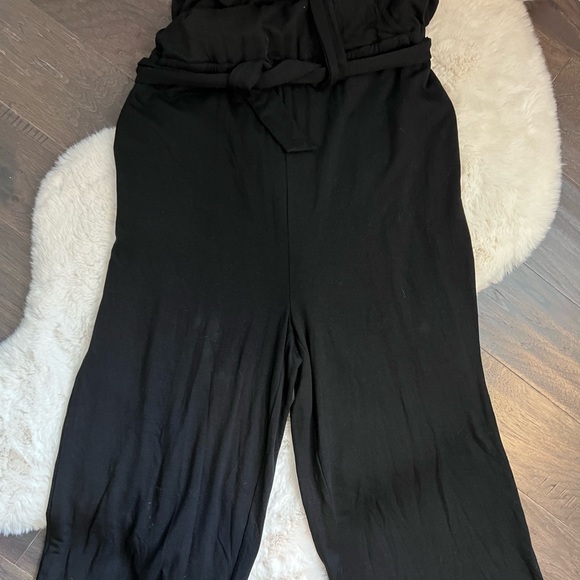 Amazon Daily Ritual Elbow Sleeve Wide Leg Black Jumpsuit Size Medium - Picture 6 of 10